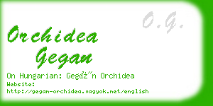 orchidea gegan business card